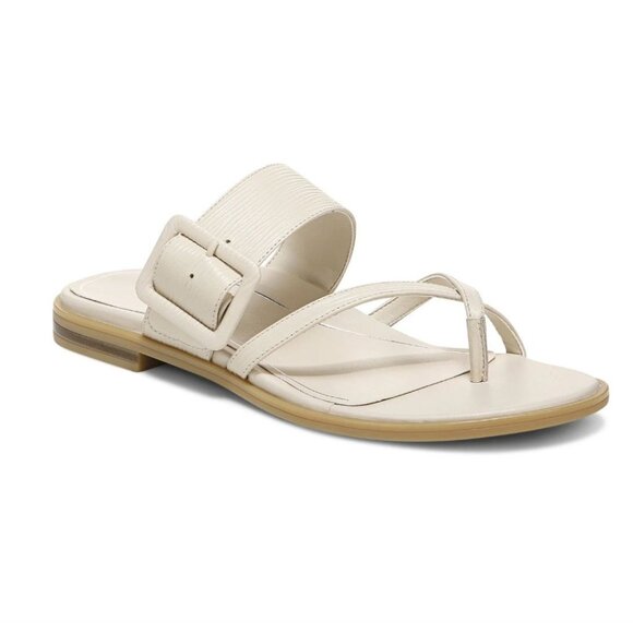 Vionic Women's Julep Leather Sandal Size 8 Ivory Buckle - Picture 1 of 12